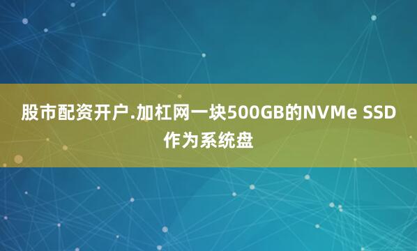 股市配资开户.加杠网一块500GB的NVMe SSD作为系统盘